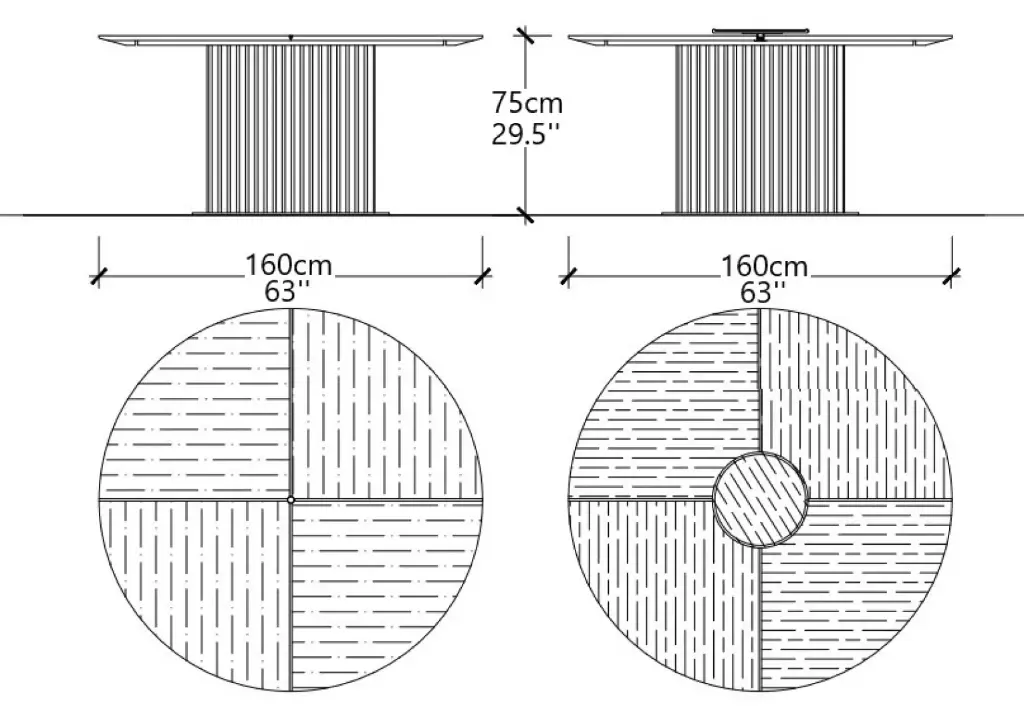 TABLE A MANGER RONDE DALI