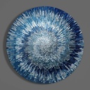 TABLEAU EN VERRE ROND BLEU