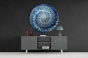 TABLEAU EN VERRE ROND BLEU