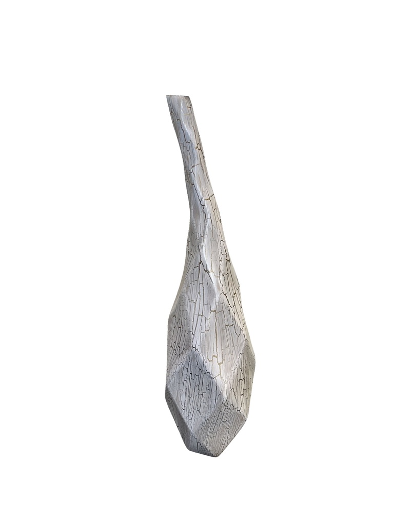 VASE OBELISQUE CRAQUELE