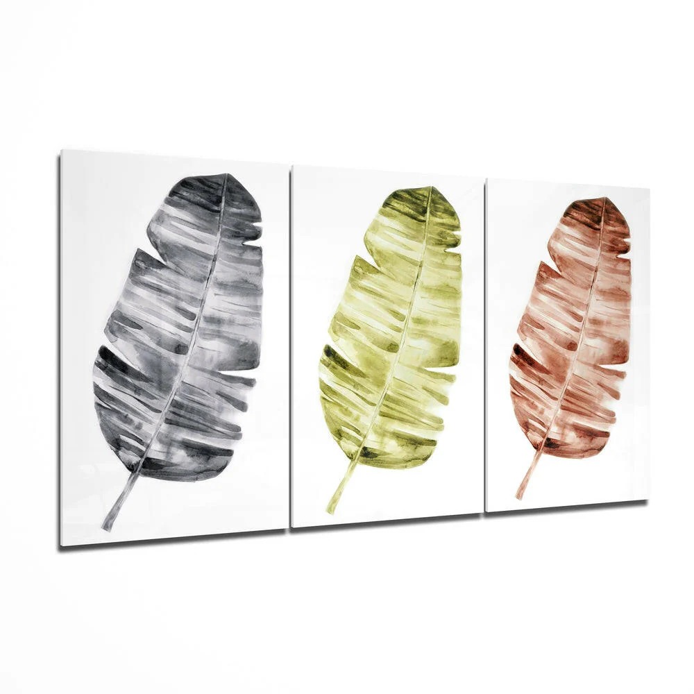 TABLEAU EN VERRE FEUILLES GEANTES